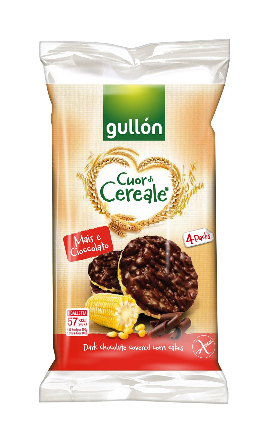 Gullon - Gallette di Mais con cioccolato fondente senza glutine