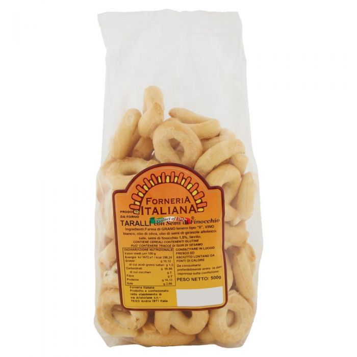 Forneria Italiana - Taralli ai Semi di Finocchio - Gr. 300