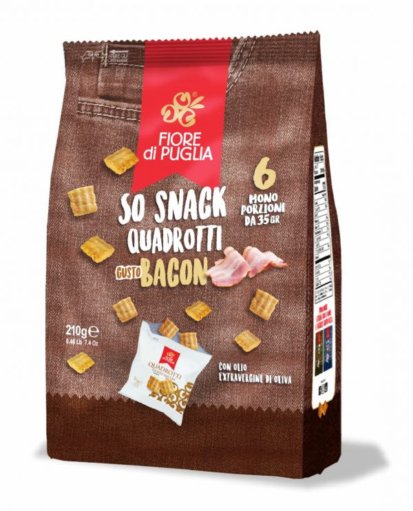 Fiore di Puglia - Quadrotti al bacon multipack – 210 gr