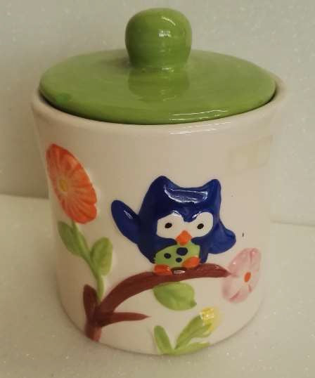 Barattolo ceramica " Yvonne Gontier " confezione da 2pz