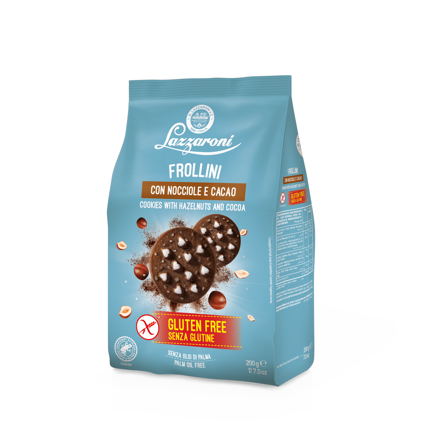 Lazzaroni - Senza Glutine Bisc. Nocciole e Cacao - Gr. 200