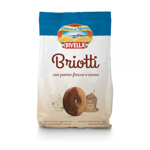 Divella - Briotti Frollini con Panna e cacao - gr400