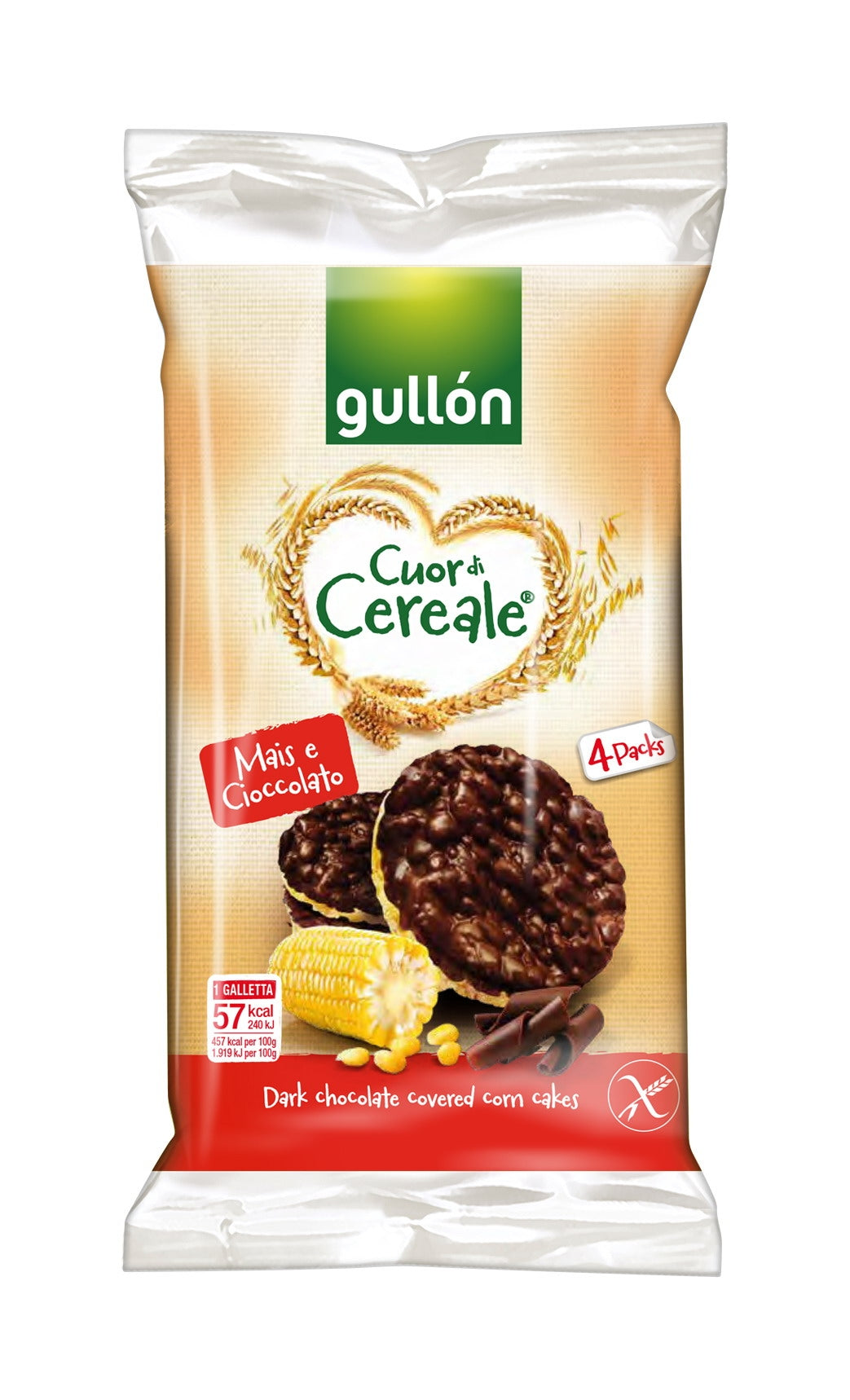 Gullon - Gallette di Mais con cioccolato fondente  senza glutine