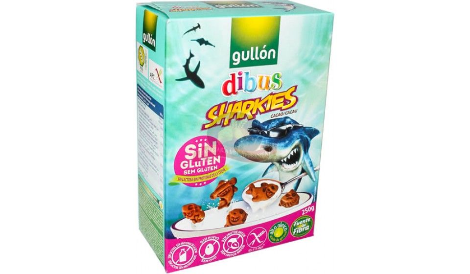 Gullon - Biscotti Dibus Sharkies Cacao Senza Glutine - Gr. 250