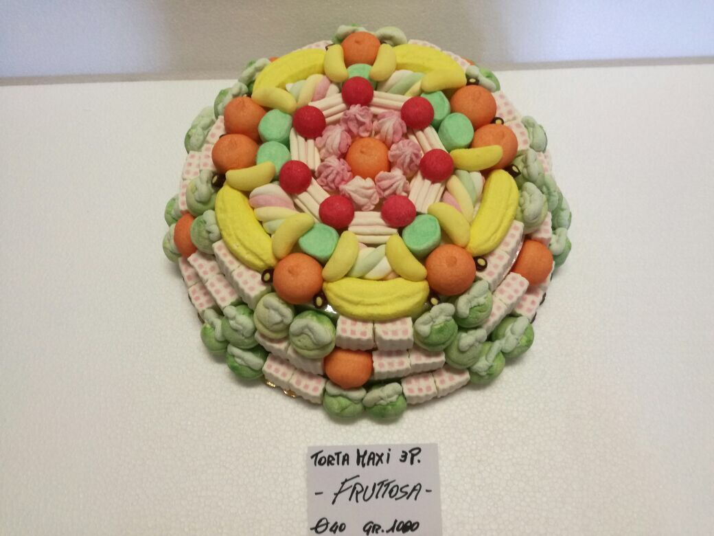 Mazzoleni Dolciumi - Torta Marshmallow 3 Piani - Fruttosa - Kg.1