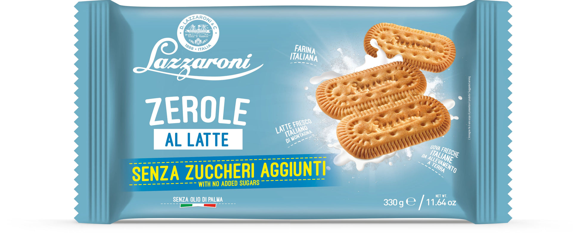 Lazzaroni - Zerole Latte senza zucchero- Gr. 330